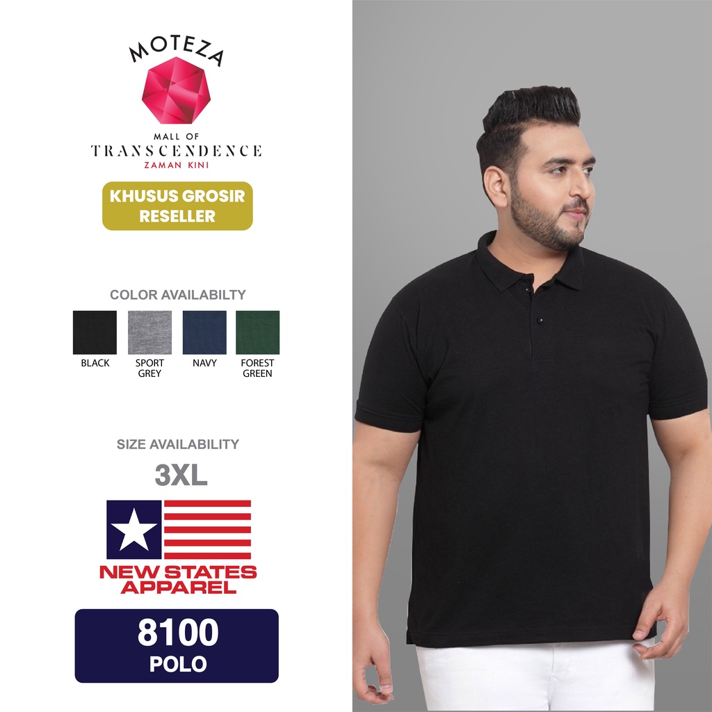 Kaos Kerah POLO 24s - NSA Premium Cotton 8100 - 3XL / XXXL - GROSIR