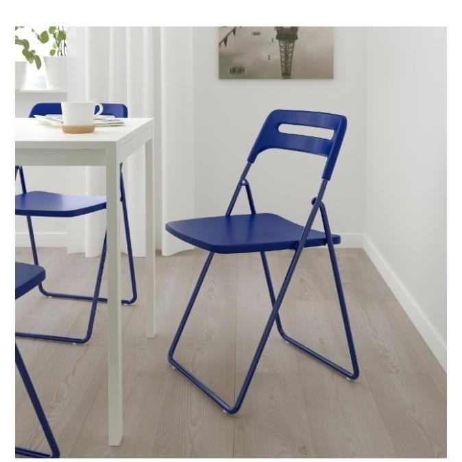 If Kursi Lipat Bahan Besi Kokoh_Biru Lapakseumur