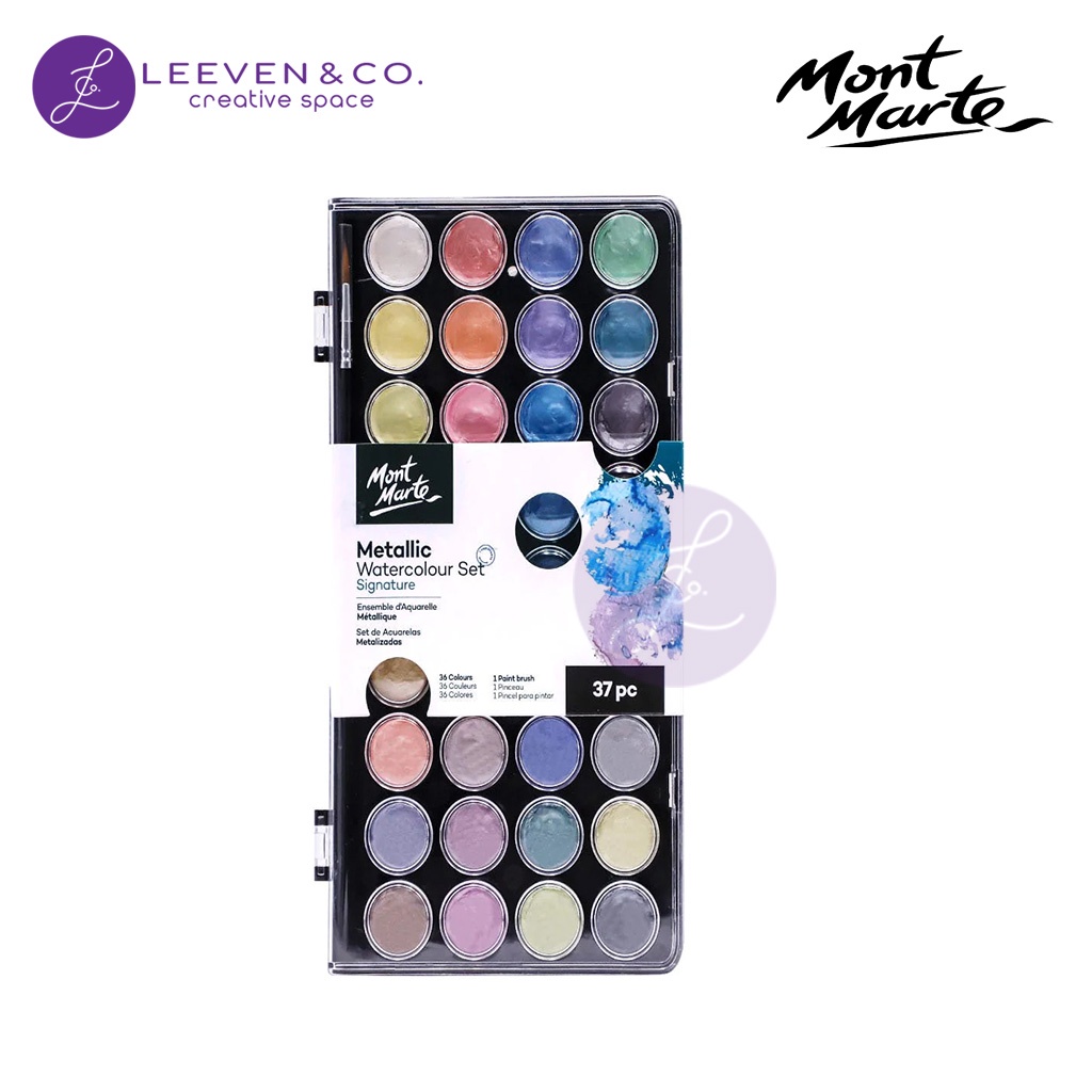 

MONT MARTE METALIC WATERCOLOUR CAKE SET 37PC