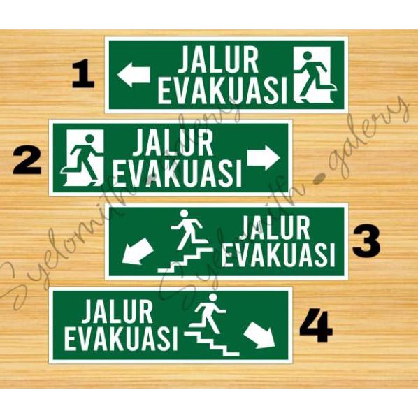 

LANGSUNG ORDER ヹ STIKER JALUR EVAKUASI WATERPROOF/ STIKER EMERGENCY EXIT ◈