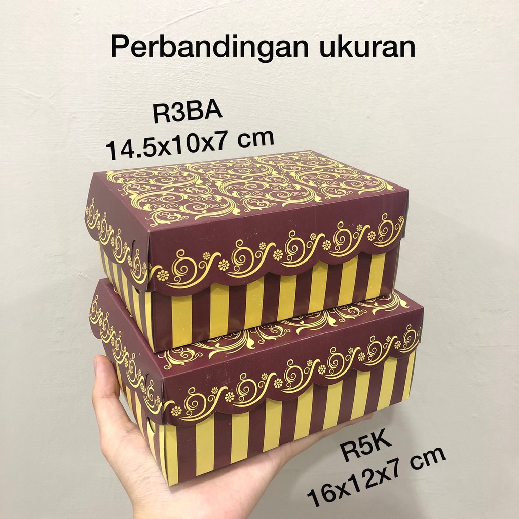 Dus Kue 15 X 10.5 X 6.5 R3A Classic / 16 x 12 x 6.5 cm R5K Classic/ Dus Snack Clasic/ Dus Hajatan / Dus Roti / Dus Snack Ultah/ Box Roti/ Dos Kue/ Kotak Snak/ Kotak Makanan