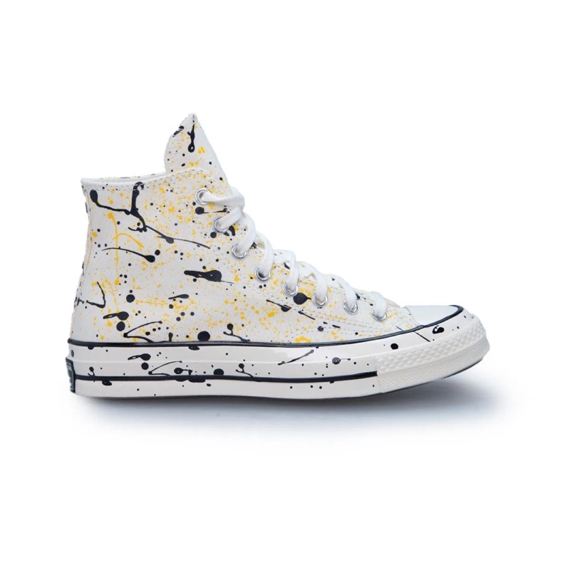 Converse Chuck 70 Paint Splatter Egret/Black/Amarillo - 100% Original / RESMI
