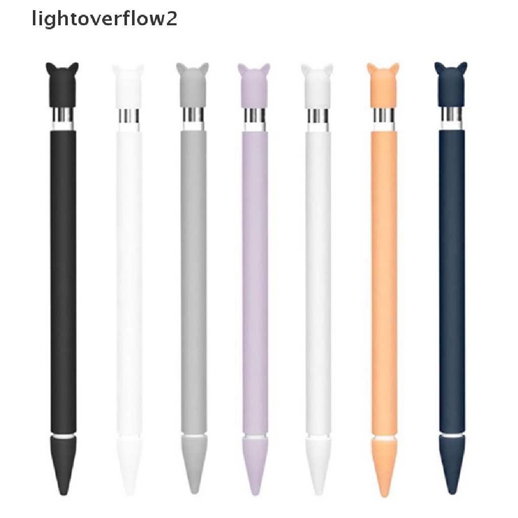 (lightoverflow2) Cover Pelindung Pen Stylus Apple Pencil iPad Bahan Silikon (ID)