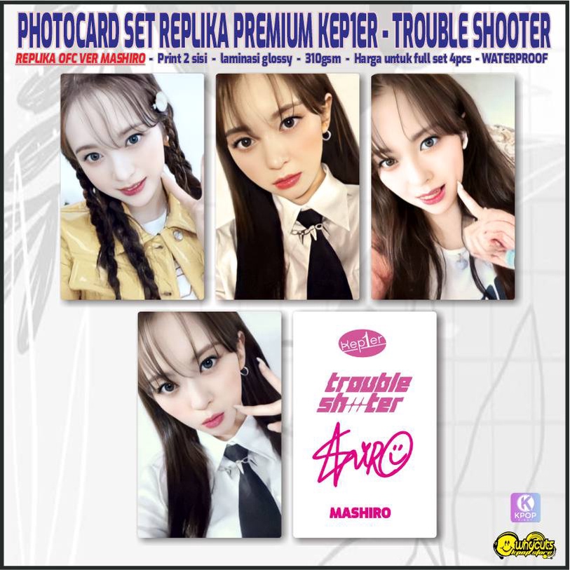 Photocard Set Premium Unofficial Kep1er TroubleShooter Edisi Member / print 2 sisi laminasi glossy / anti air