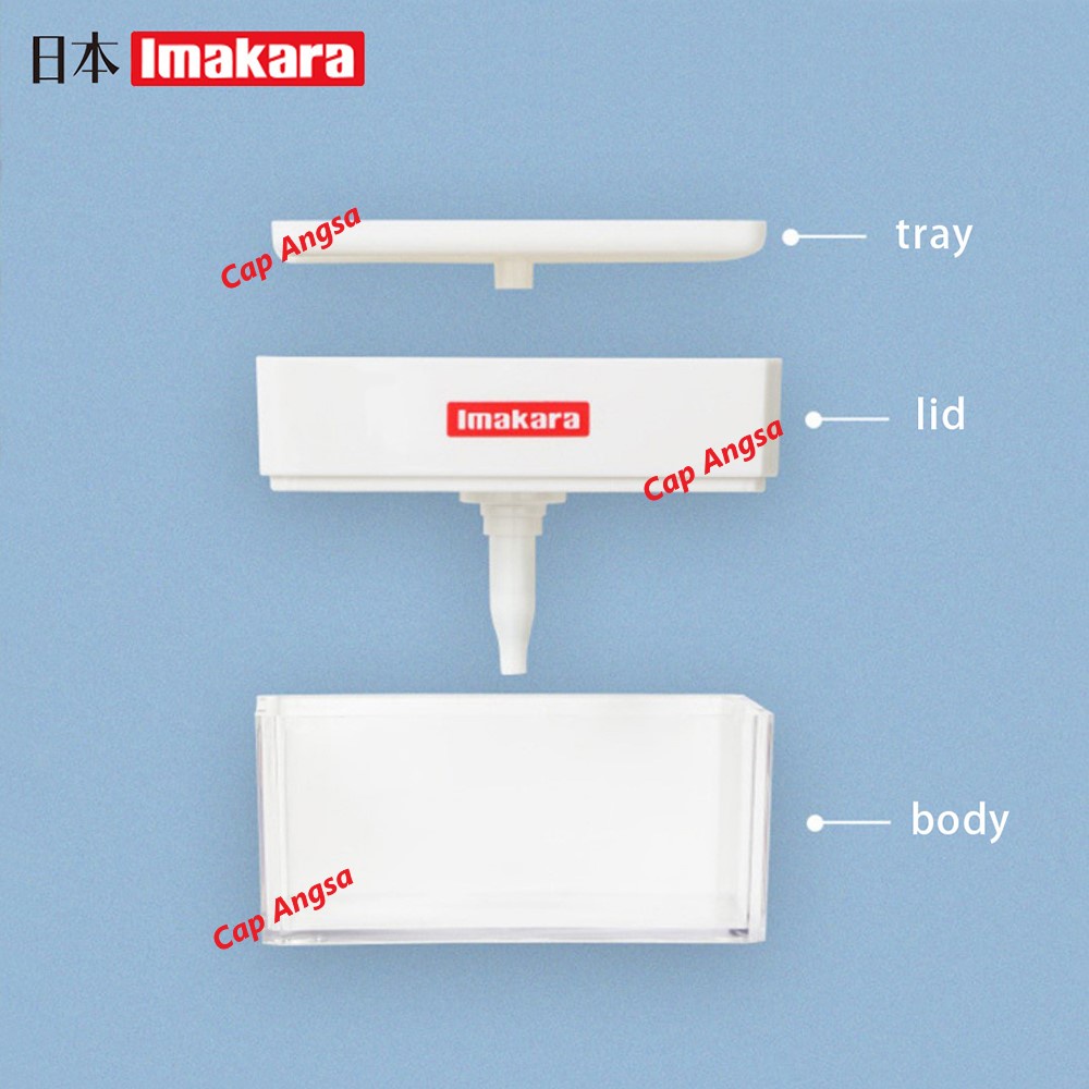 JAPAN IMAKARA DISPENSER TEMPAT WADAH SABUN MESIN CUCI CAIR DISWASHING LIQUID SOAP BOX DETERGEN BOX SPONS PUMP