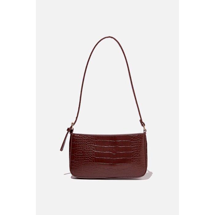 PROMO TAS WANITA RUBI - Shoulder Bag Wanita - Lexi Underarm Bag C0G4255639 - Cokelat TERBARU SEKOLAH