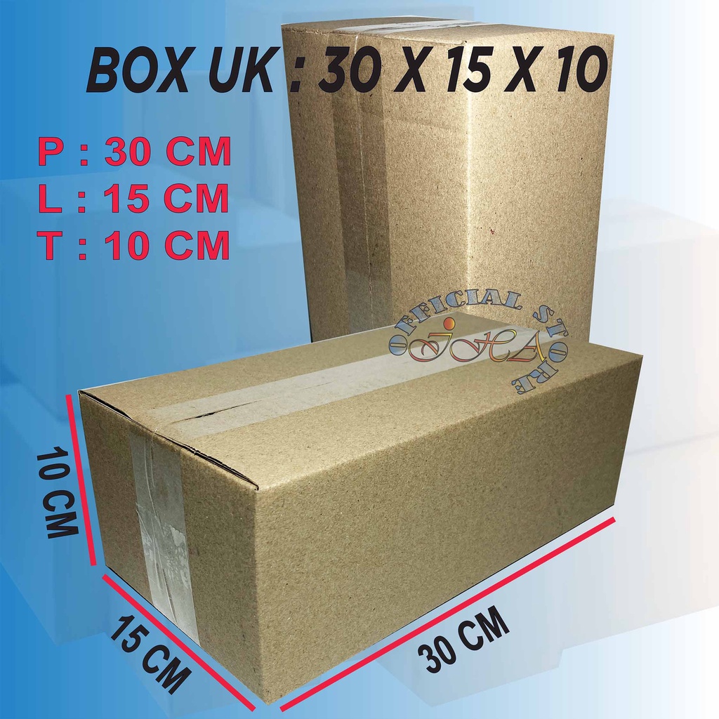 

box packing uk. 30x15x10 cm kerdus karton packing online murah