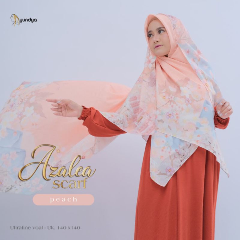 HIJAB SEGIEMPAT MOTIF SYARI 140 x 140 AZALEA SCARF BY AYUNDYA