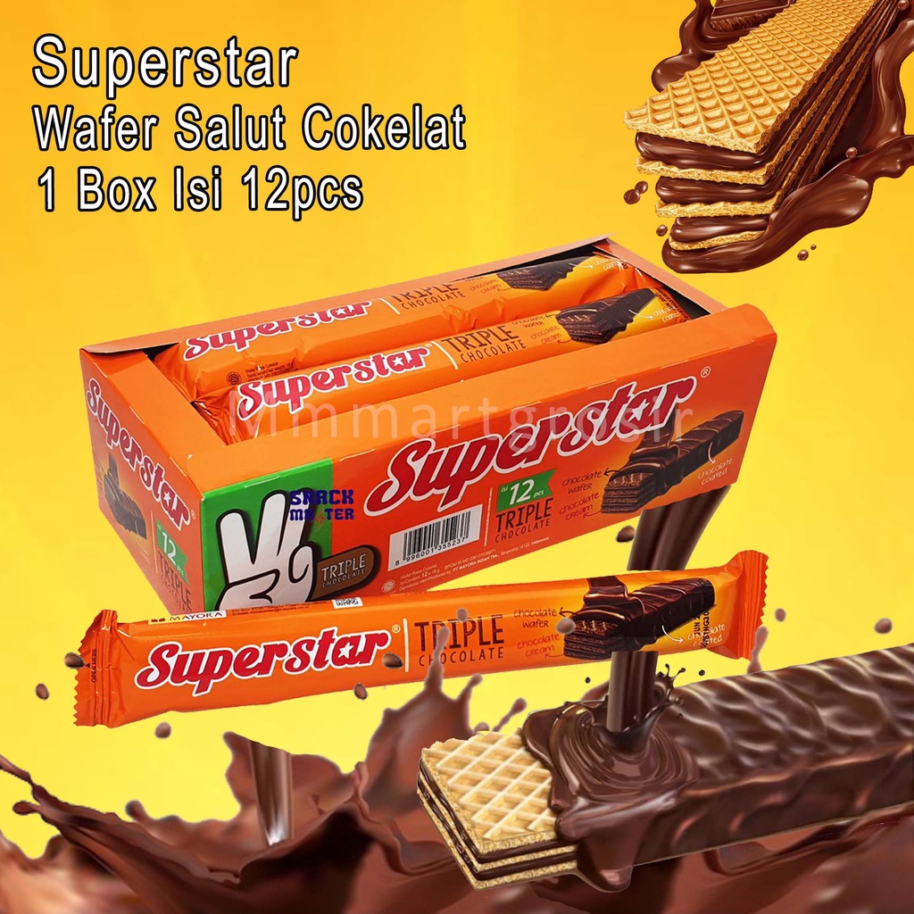 

Superstar Snaps / Triple Choco Wafer Coklat Murah Gratis Ongkir Bisa COD