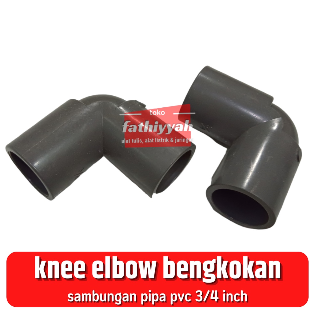 knee elbow bengkokan sambungan pipa pvc paralon 3/4 inch