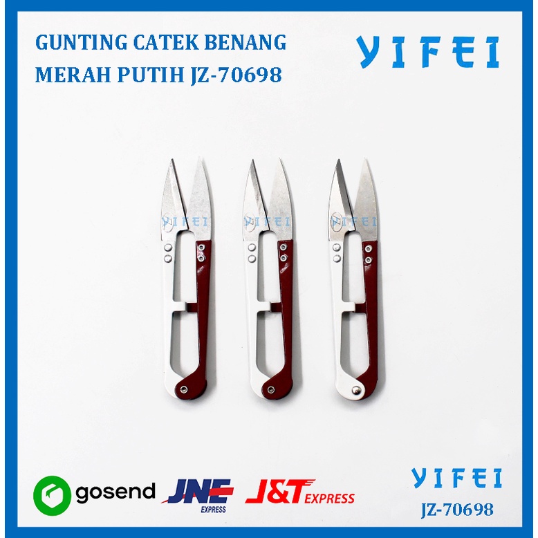 GUNTING BENANG JAHIT PEMOTONG BENANG MENJAHIT MERAH PUTIH YIFEI-70698