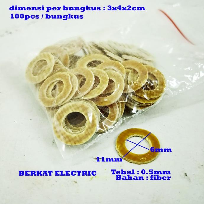 ```````] RING FIBER AS KIPAS ANGIN DIA 11/6mm TEBAL 0.5mm