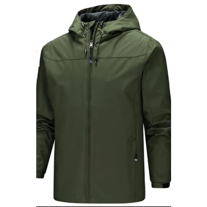 jaket parasut anti angin kualitas baik model pria musim hujan