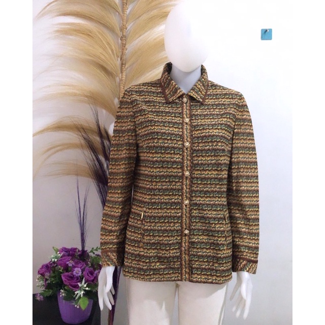 [Thrift/second/preloved] blouse korean coklat manis