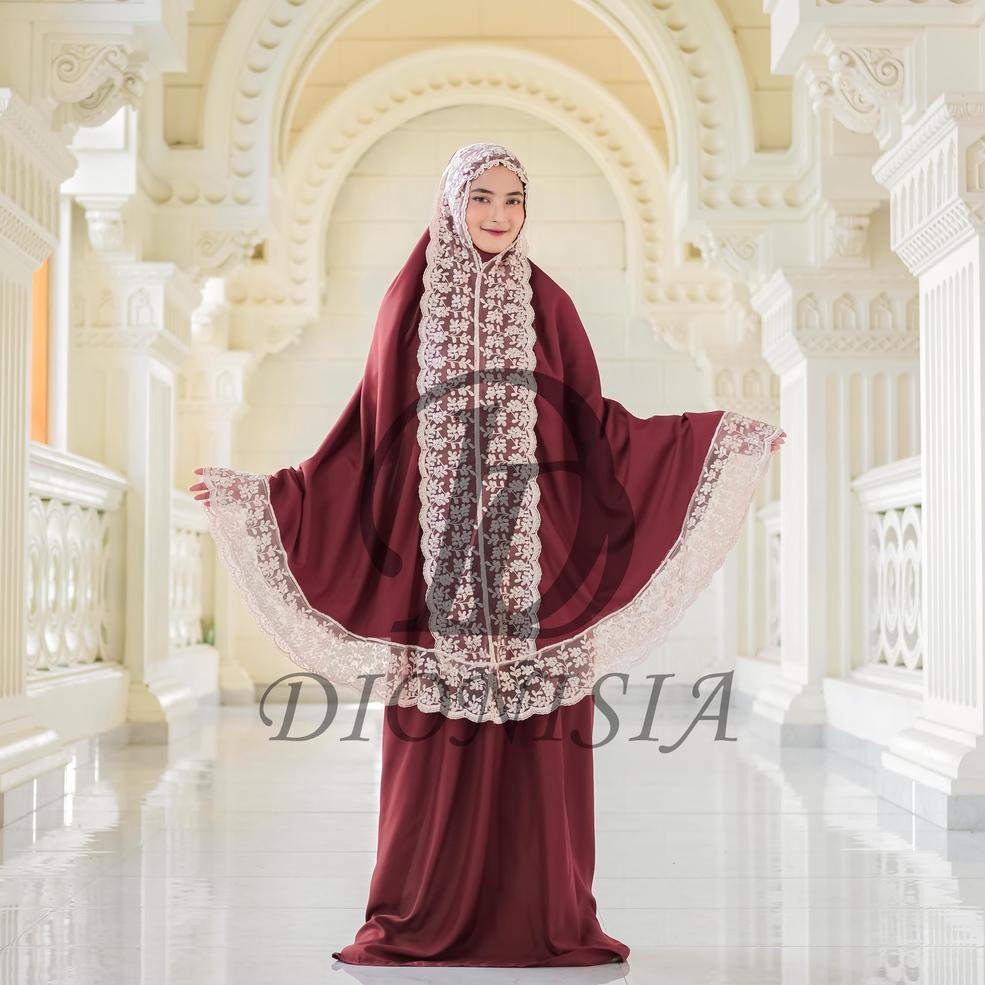 DIONISIA Mukena Dewasa  Remaja Renda Bordir ModelLace Shireen "NAM.31Oc22ј"