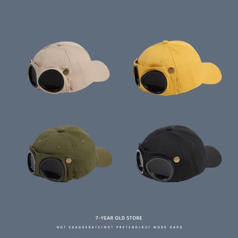 Topi visor Pria / Wanita Desain Telinga Kucing Dengan Kacamata Hitam Untuk outdoor