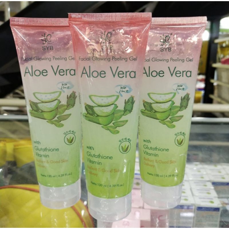 PEELING GEL ALOEVERA SYB FACIAL GLOWING PEELING GEL SYB BPOM ALOEVERA