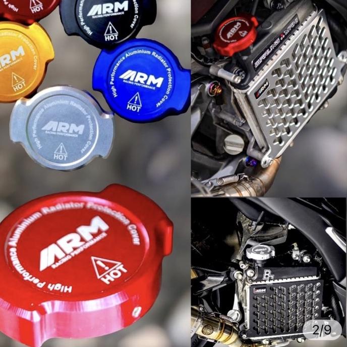 Paling Laris Tutup Radiator ARM Import Full Cnc Premium Cap Radiator Universal Nmax, Pcx, Aerox, Var