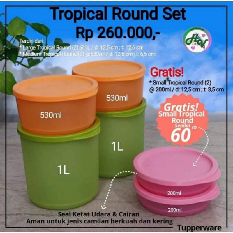 TROPICAL ROUND tupperware