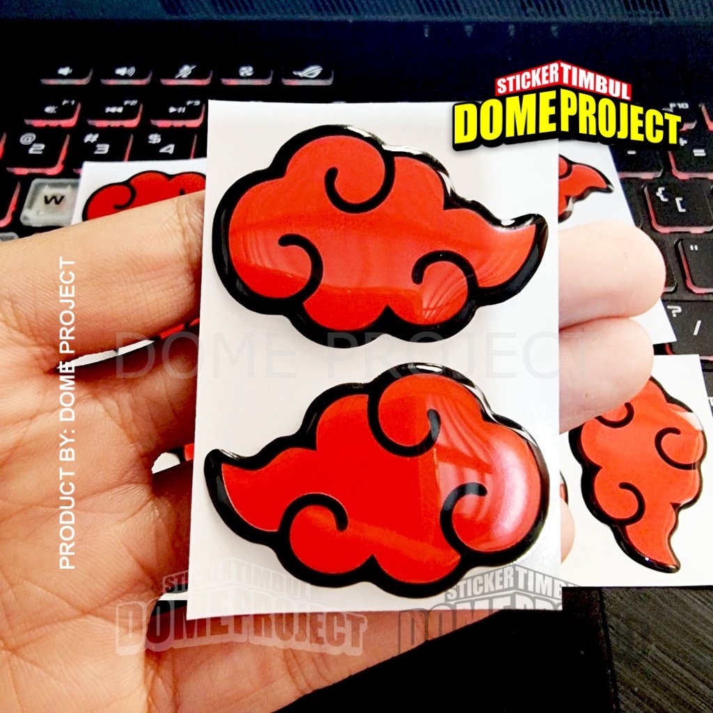 STIKER TIMBUL AKATSUKI CLOUD 1 PASANG KIRI DAN KANAN