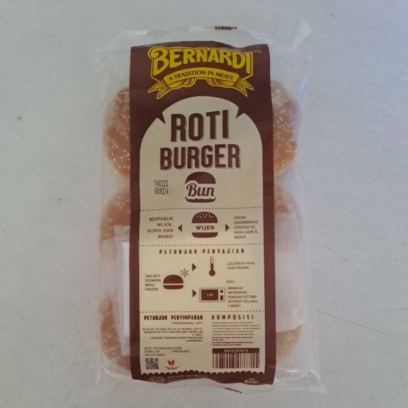 

Bernardi Roti Burger Bun Wijen Isi 6