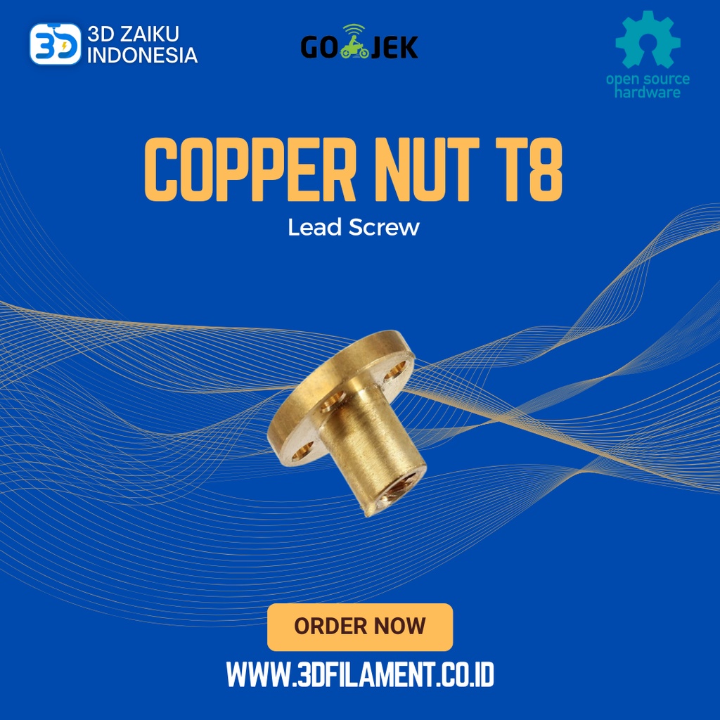 Reprap 3D Printer Copper Nut T8 Lead Screw