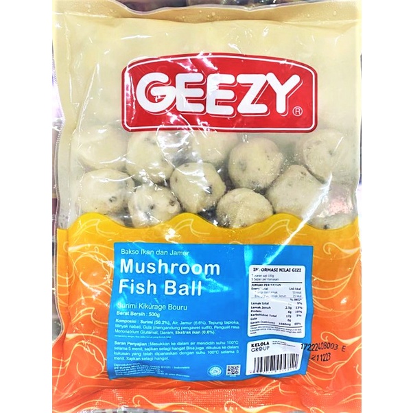 

Geezy Mushroom Fish Ball (Baso Ikan Jamur) 500gr