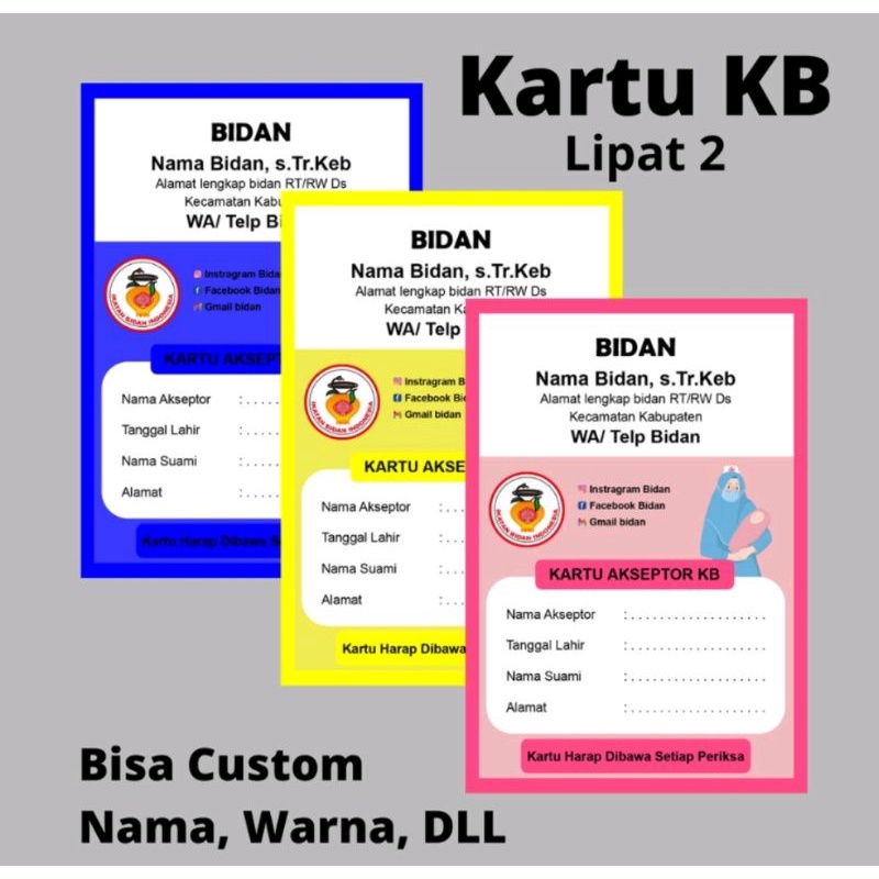 

Kartu akseptor KB Bidan