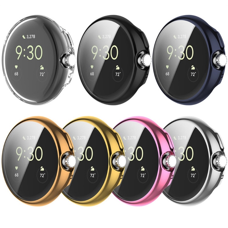Btsg Untuk Pixel Smartwatch Shell Soft Clear Pelindung Layar Case Bumper-Cover Housing
