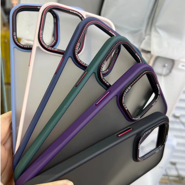 Hard Case Matte High Quality Fingerprint Resistant Case For iPhone 14 Pro Max Metal Button 13 Pro Max 12 Pro Max science and technology Metal Camera Large Hole case