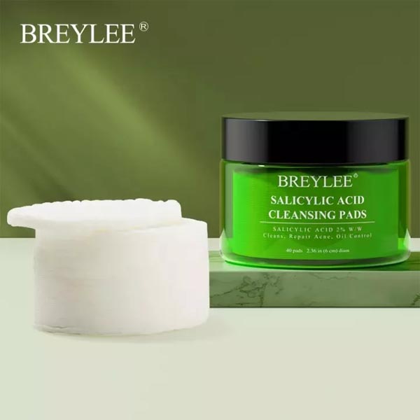 [BPOM] BREYLEE Tea Tree Salicylic Acid Cleaning Pads - Cleanser Pad Breylee Menghilangkan Jerawat &amp; Membersihkan Pori Wajah (40 pcs)_Cerianti