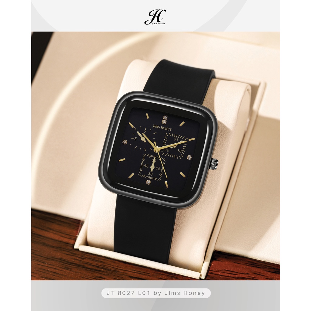 JIMS HONEY JAM TANGAN UNISEX PRIA WANITA JT 8027 (FREE BOX+BATERAI)
