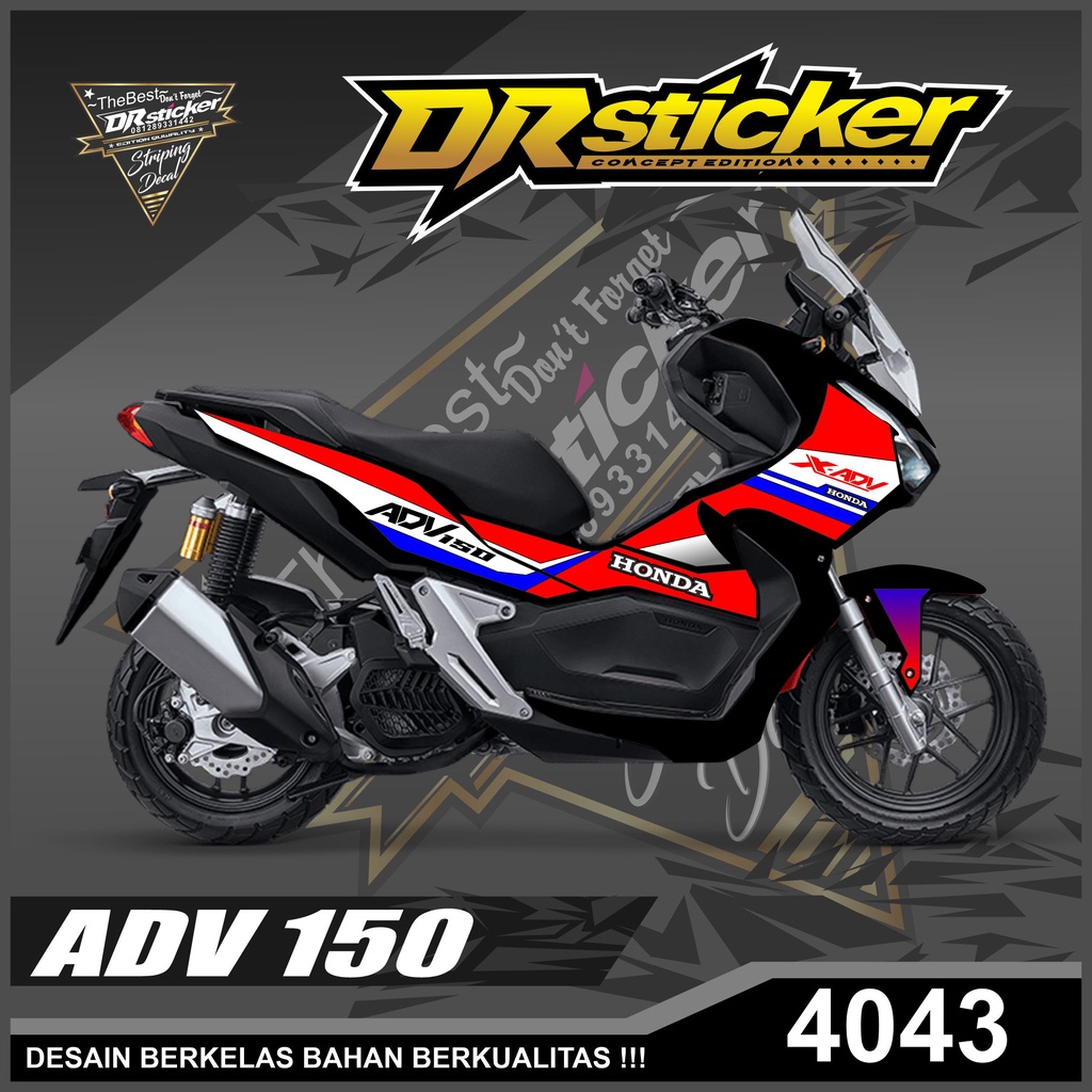 4043 Sticker Motor Honda Adv 150 Semifull,Striping Variasi Honda Adv 150