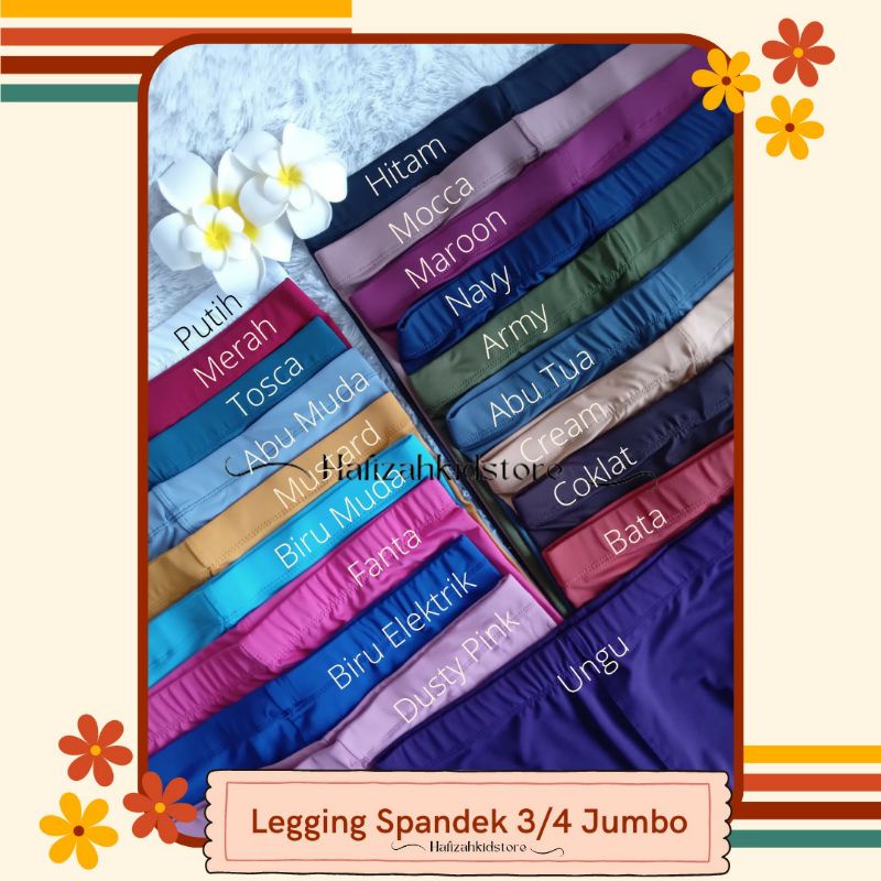 CELANA LEGGING PENDEK 3/4 JUMBO