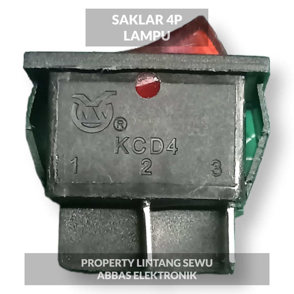 saklar power switch on off ampli mesin las inverter  4 kaki pin