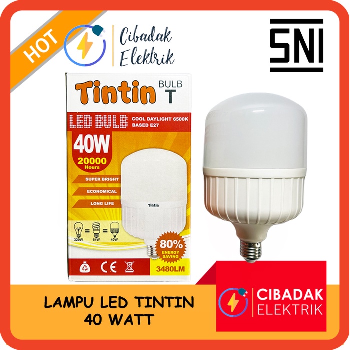LAMPU LED BULB 40 WATT TINTIN / LED BULB 40W / LED KAPSUL JUMBO