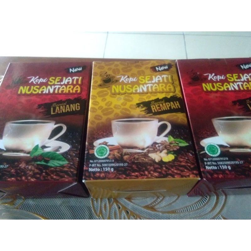 

KOPI LANANG / REMPAH SEJATI NUSANTARA ORIGINAL BSI 1 BOX ISI 15 SACHET