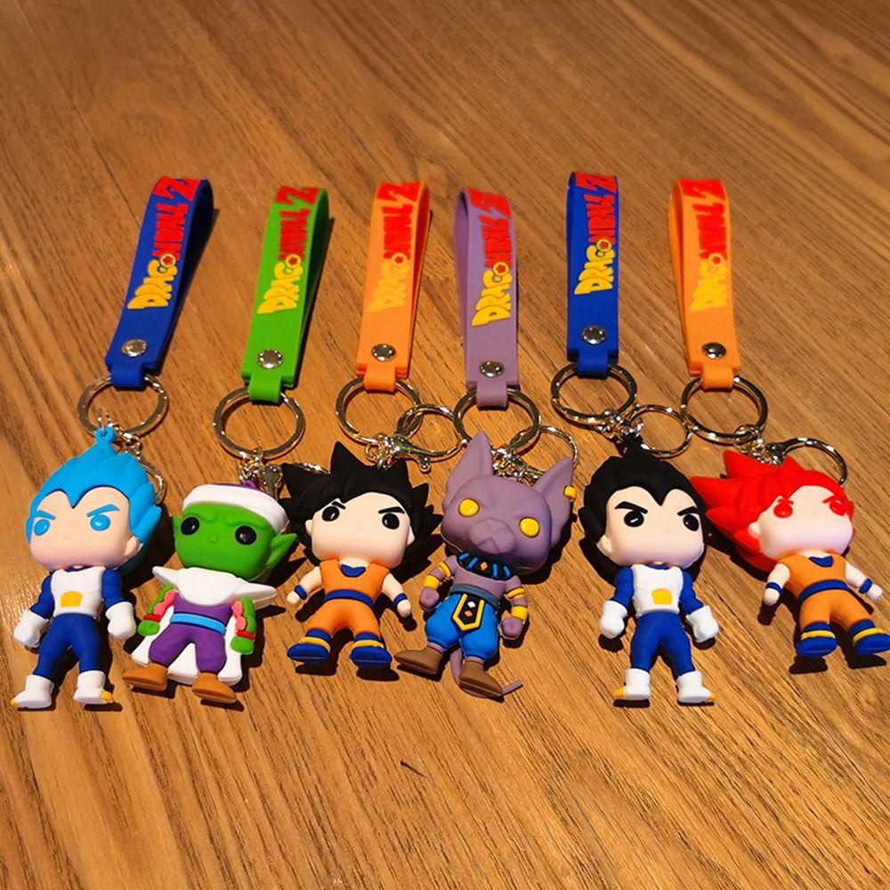 [Elegan] Dragon Ball Keychain Gantungan Kunci Untuk Perempuan Hadiah Lucu Anime Action Figure Gantungan Kunci Mobil Kartun Kunci Gesper Son Goku Key Lanyard