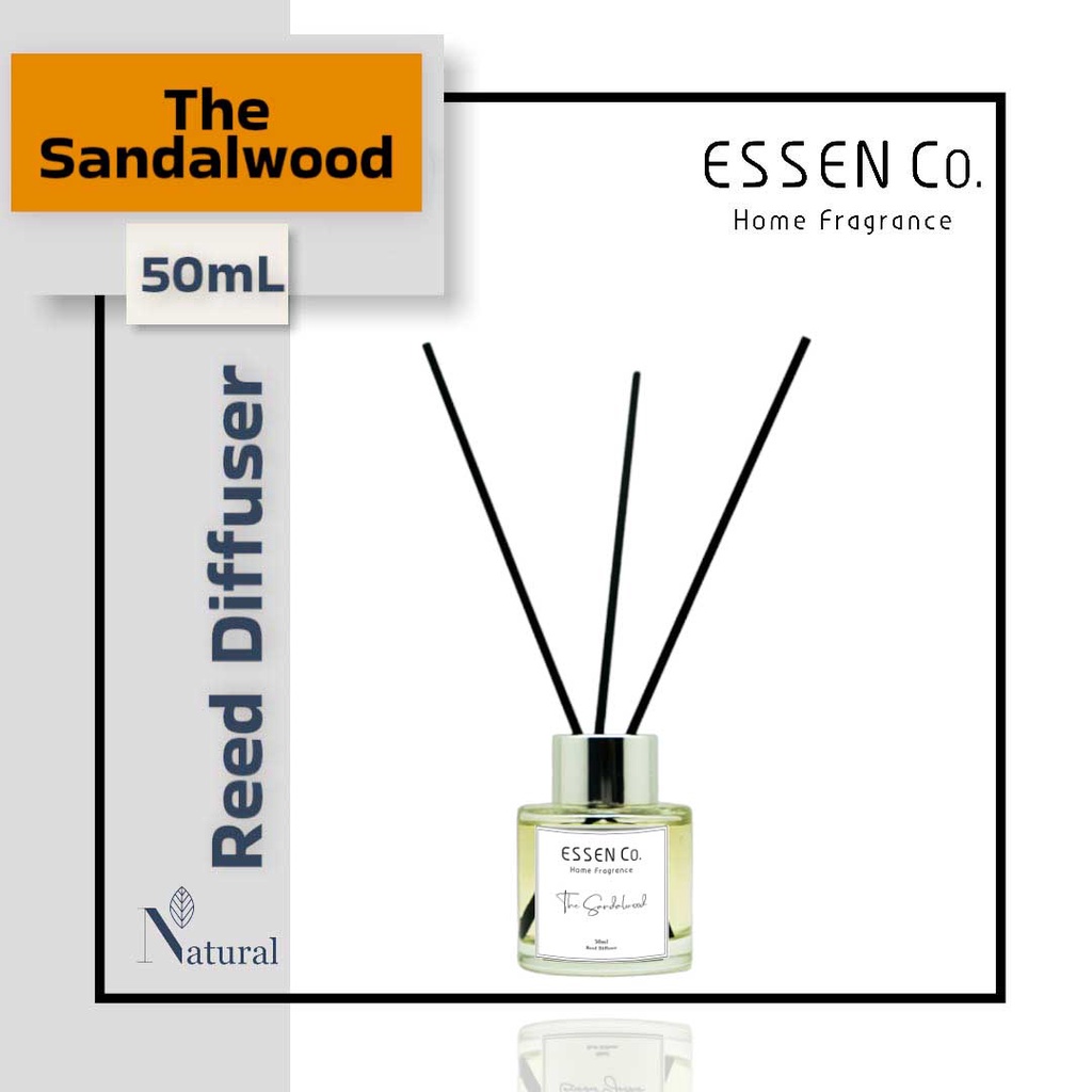 Essen Co Reed Diffuser Aromatherapy Sandalwood Pengharum Pewangi Ruangan Aromaterapi 50ml