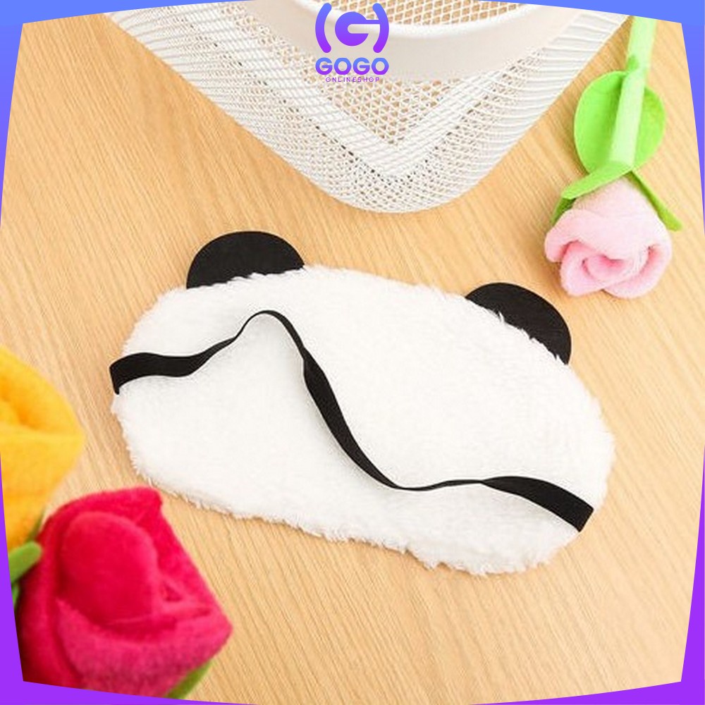 GOGO-C480 Penutup Mata Tidur Motif Panda / Penutup Mata Ekspresi / Masker Tidur Karakter Sleeping Eye Panda