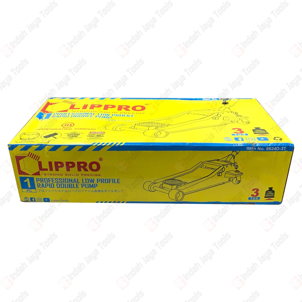 LIPPRO 8624-3T Dongkrak Buaya 3 Ton Low Profile Ceper Service jack