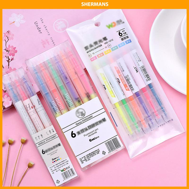 

[Ready Stock❤️]Spidol Berujung Miring Ber warna Pena Stabilo Kreatif Berujung Ganda Pena Stabilo Dua Warna Spidol Siswa sherman