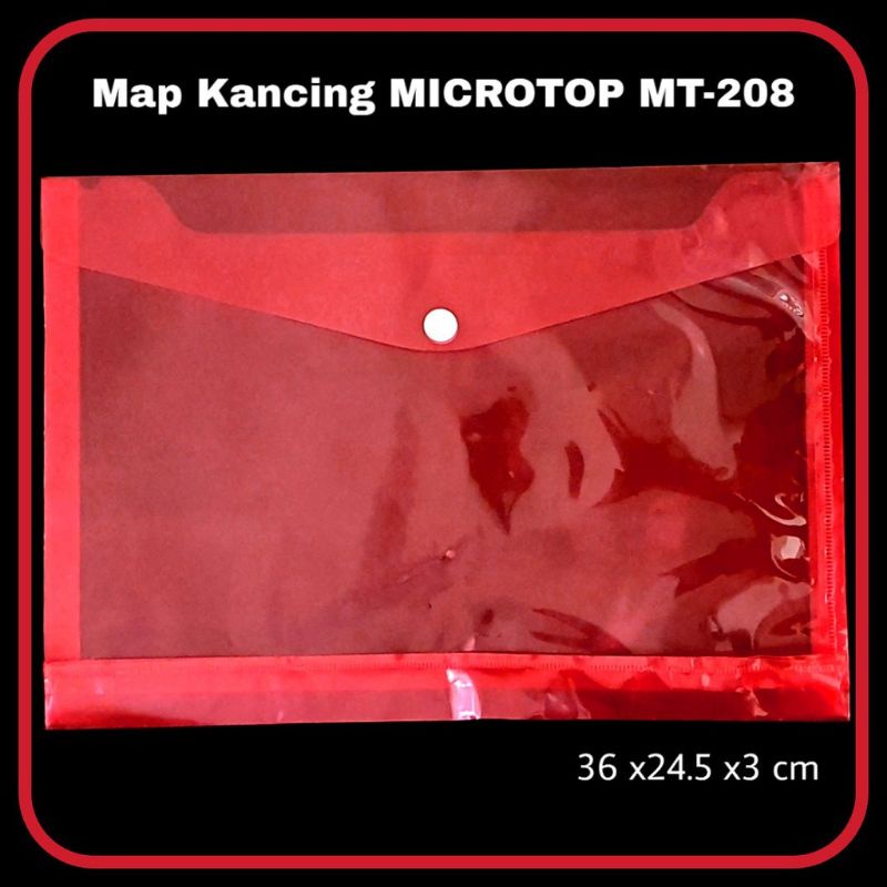 

RB Map Plastik Kancing Folio RR / Microtop (12 Pcs) Punggung
