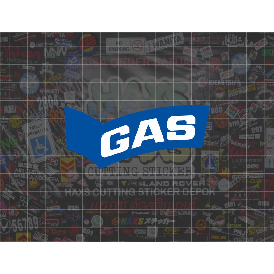 Cutting Sticker GAS Ukuran 8 Cm Untuk Motor Mobil