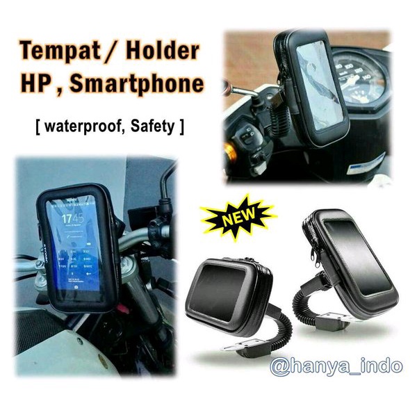 Phone Holder Motor Waterproof Tempat dudukan Hp di stang SPION Sepeda Anti Air Stand Handphone Kereta NB18/Jual Bike Cycle Sepeda Bracket HP GPS Sepion Anti Tahan air bisa setting jarak jauh nya Oppo Vivo Samsung Realme iPhone Xiaomi Redmi Mi Infinix