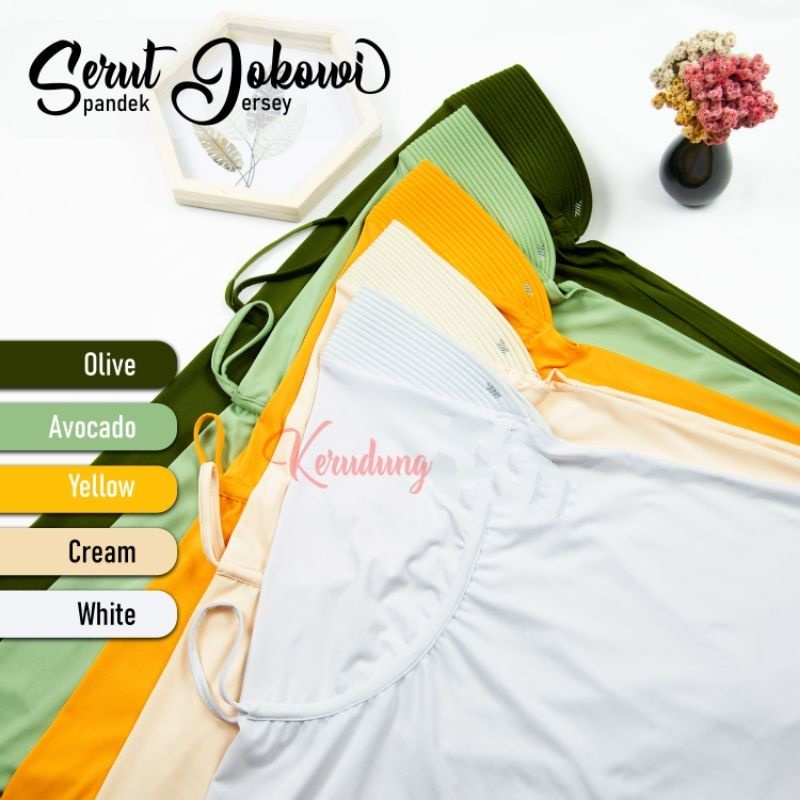 Jilbab Instan Serut hamidah Spandex Jersey | Bergo Serut jokowi | Bergo serut adiba