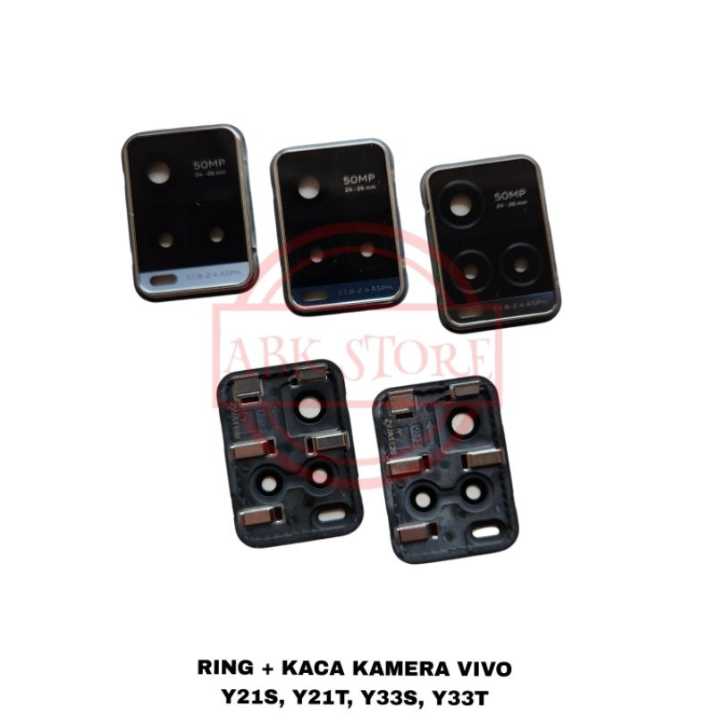 RING + KACA KAMERA / LENSA CAMERA BELAKANG VIVO Y21S / Y21T / Y33S / Y33T