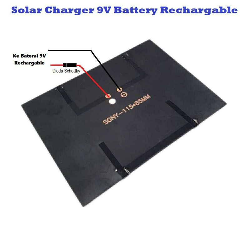 Paket Modul Kit Solar Charger Tenaga Surya 12V DIY Ke Baterai 9V Isi Ulang Rechargable