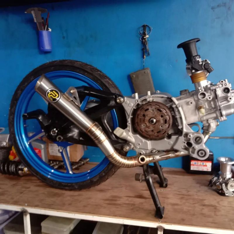 Knalpot Free Flow Matic Beat Scoopy Fino Vario Mio Nmax Aerox Vespa Pekajaman Muffler