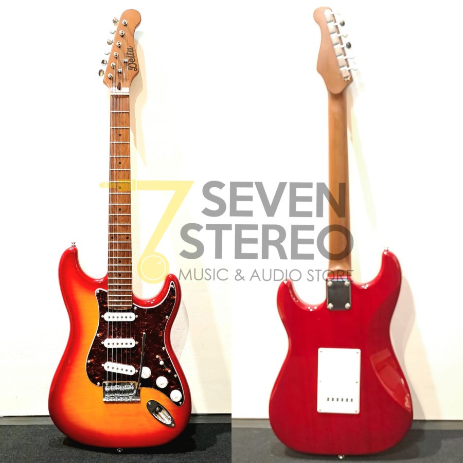 Delta electric DS502 TS Trans Sunburst Stratocaster Roasted Maple Neck Guitar gitar elektrik